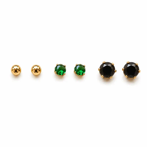 گوشواره آی ام مدل میخی مجموعه ۳ عددی